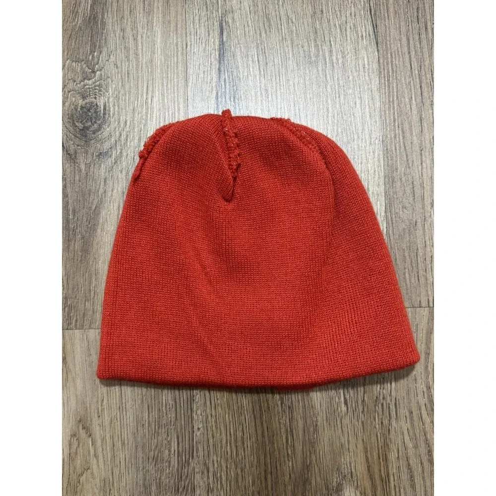 Y2K DC Shoes Red And Gold Big Logo Beanie Hat‎
